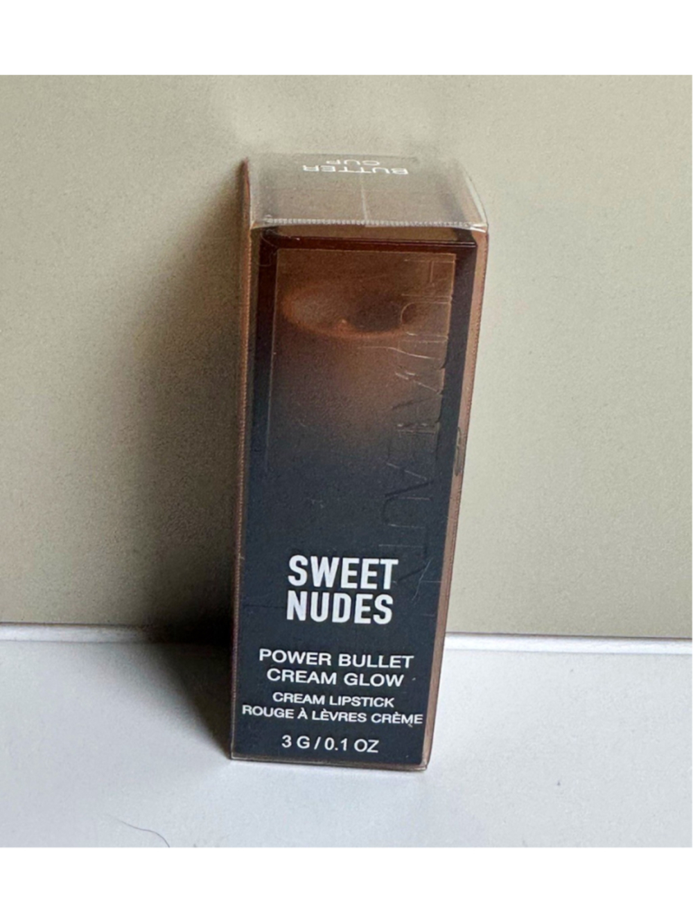 Huda Beauty Power Bullet Cream Glow Lipstick - Butter Cup - 0.1 oz